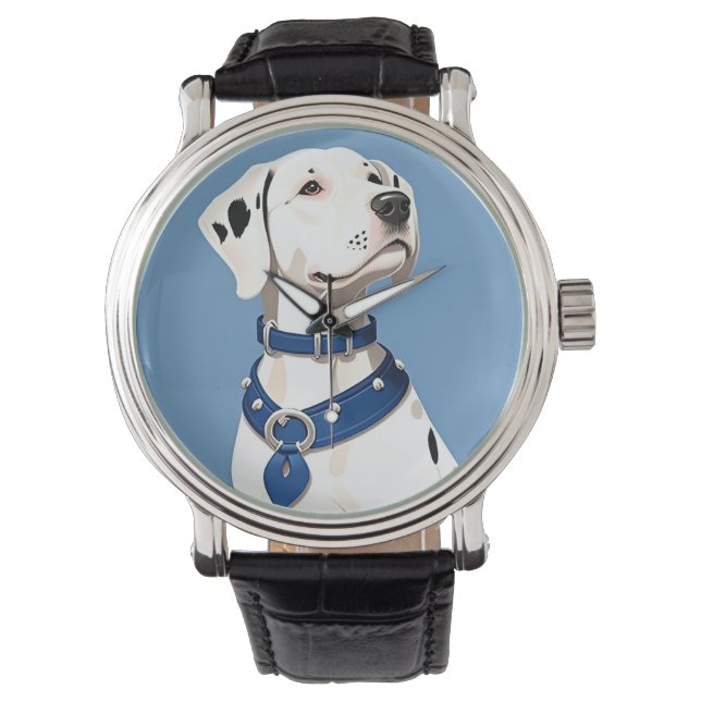 Dalmatian Dog With Blue Collar Watch (Front)