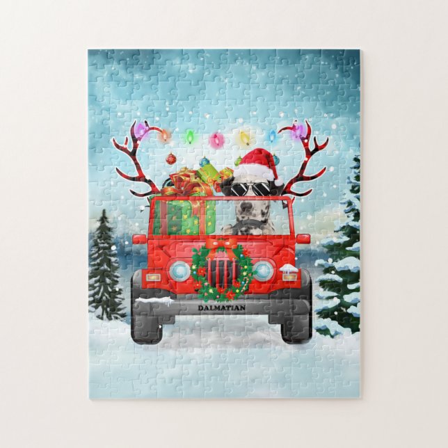 Dalmatian dog with Christmas gifts Jigsaw Puzzle (Vertical)