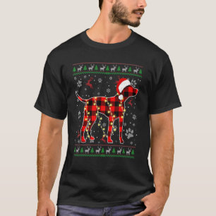 Dalmatian Dog Xmas Santa Hat Ugly Christmas Sweate T-Shirt
