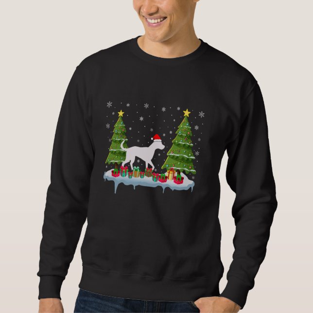 Dalmatian Dog Xmas Tree Lighting Men Women Ugly Ch Sweatshirt (Front)