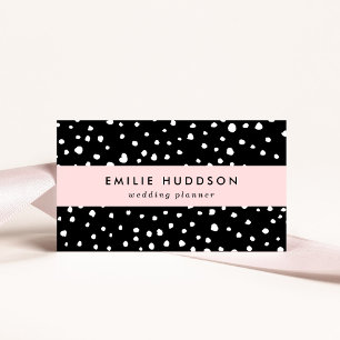 Dalmatian Dots, Dalmatian Spots, Black and White Business Card