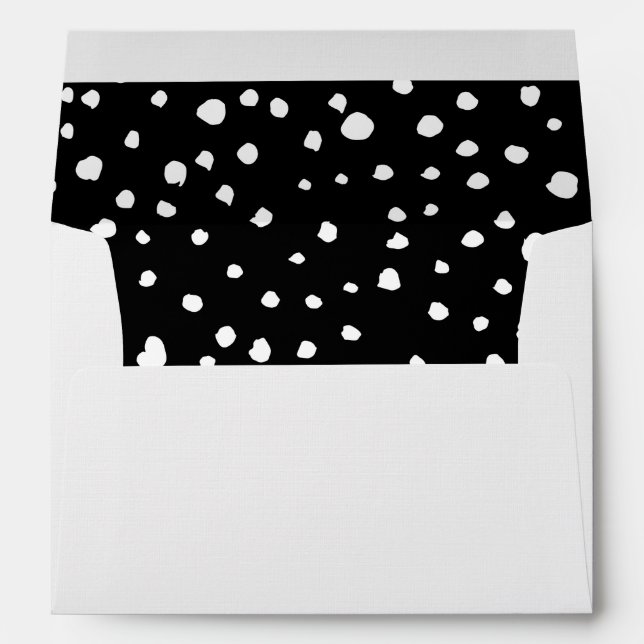 Dalmatian Dots, Dalmatian Spots, Black and White Envelope (Back (Bottom))
