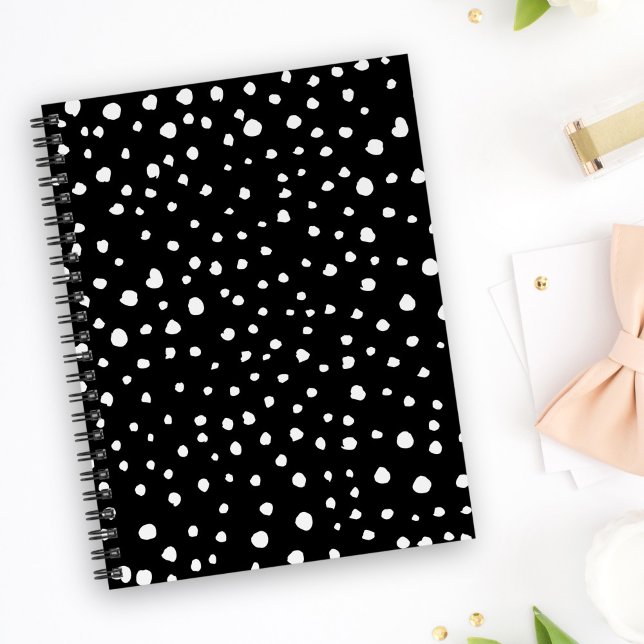 Dalmatian Dots, Dalmatian Spots, Black and White Notebook (Creator Uploaded)