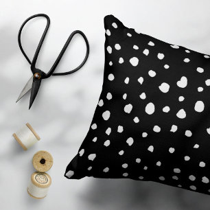 Dalmatian Dots, Dalmatian Spots, Black and White Pillowcase