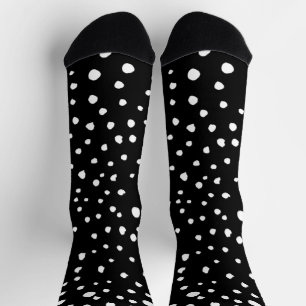 Dalmatian Dots, Dalmatian Spots, Black and White Socks