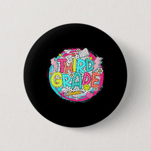 Dalmatian Dots Dream 3rd Team Third Grade Teacher 6 Cm Round Badge