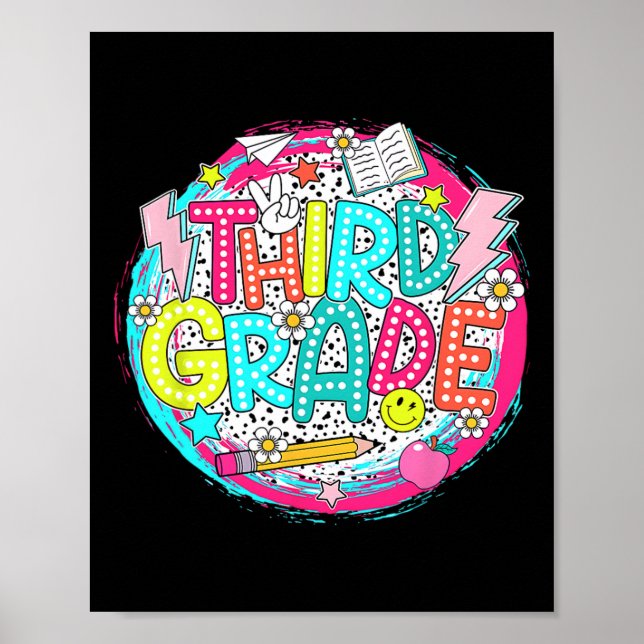 Dalmatian Dots Dream 3rd Team Third Grade Teacher  Poster (Front)