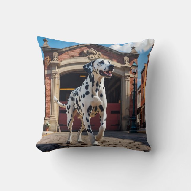 Dalmatian Elegant Throw Pillow (Front)