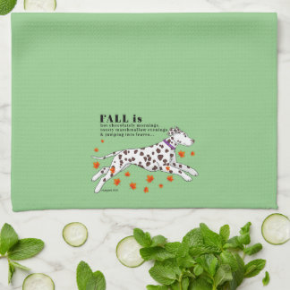 Dalmatian Fall Celebration Tea Towel