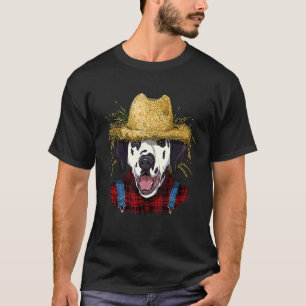 Dalmatian Farmer Farming Agriculture Puppy Pet Dog T-Shirt