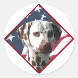 Dalmatian Flag 2 Classic Round Sticker