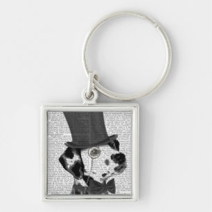Dalmatian, Formal Hound and Hat Key Ring