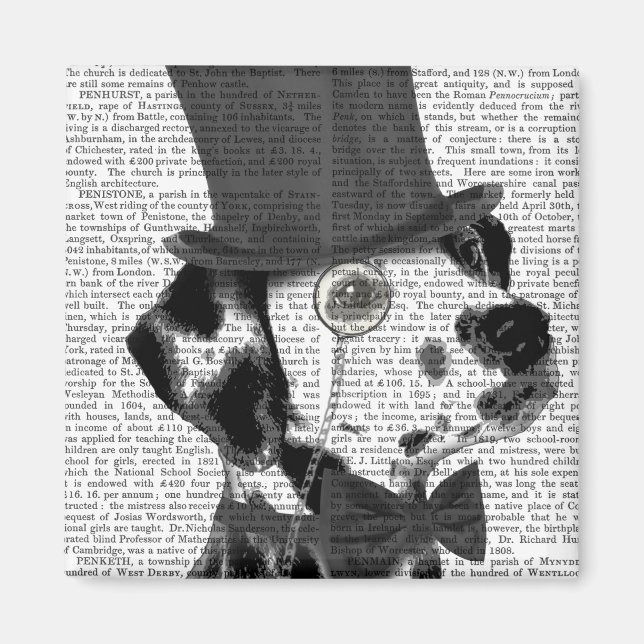 Dalmatian, Formal Hound and Hat Magnet (Front)
