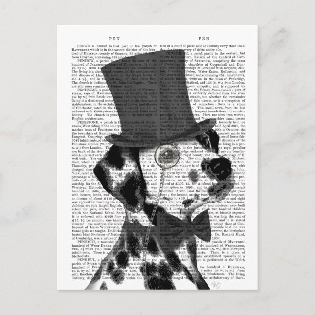 Dalmatian, Formal Hound and Hat Postcard (Front)