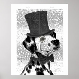 Dalmatian, Formal Hound and Hat Poster
