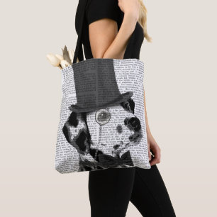 Dalmatian, Formal Hound and Hat Tote Bag