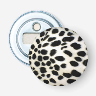 Dalmatian Fur Customise Texture Black and White Bottle Opener