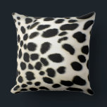 Dalmatian Fur Customise Texture Black and White Cushion<br><div class="desc">Dalmatian Fur Customise Texture Black and White This is a great fun and unique gift for the dog lover in your life. The faux fur texture is fun and fabulous. You can change the text and colour and font. Really make this your own or remove the text all together. This...</div>