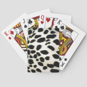 Dalmatian Fur Customise Texture Black and White Playing Cards