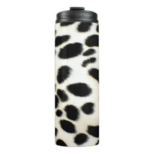 Dalmatian Fur Customise Texture Black and White Thermal Tumbler