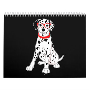 Dalmatian Gift Dalmatian Wearing Glasses Calendar