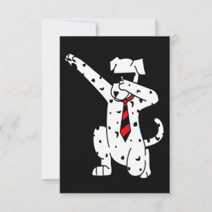 Dalmatian Gift   Dalmatian Wearing Glasses Tie Thank You Card