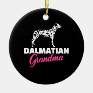 Dalmatian Grandma Ceramic Ornament