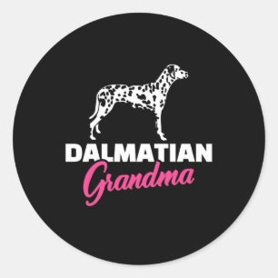 Dalmatian Grandma Classic Round Sticker