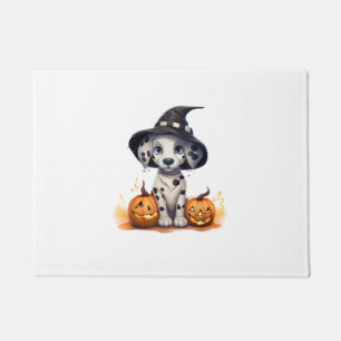 Dalmatian halloween dog witch T-Shirt Doormat