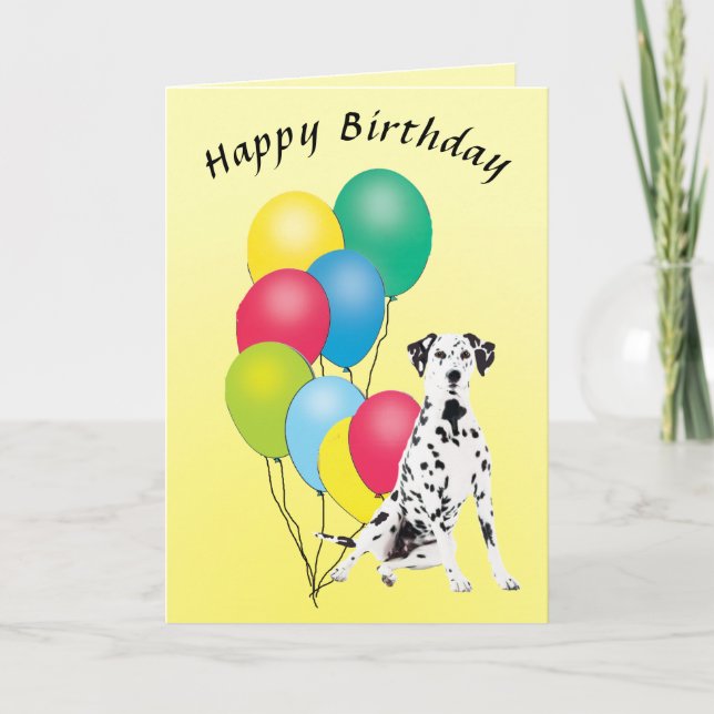 Dalmatian Happy Birthday Card (Front)