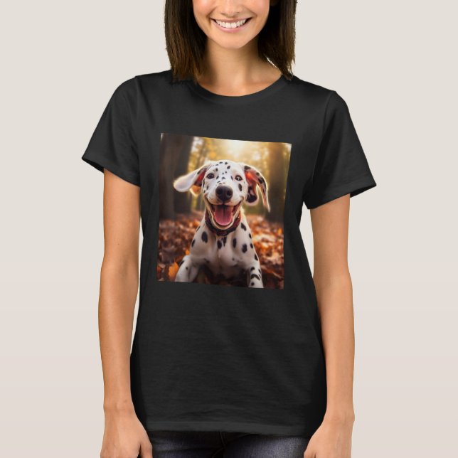Dalmatian Happy  Dalmatian T-Shirt (Front)