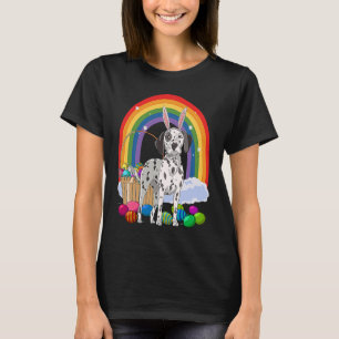 Dalmatian Happy Easter Eggs Bunny Dog Kids T-Shirt