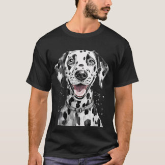 Dalmatian Happy Face dog T-Shirt