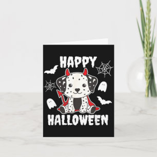 Dalmatian Happy Halloween Devil Dogs Card