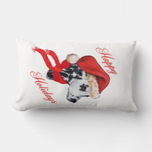 Dalmatian Happy Holidays Lumbar Cushion