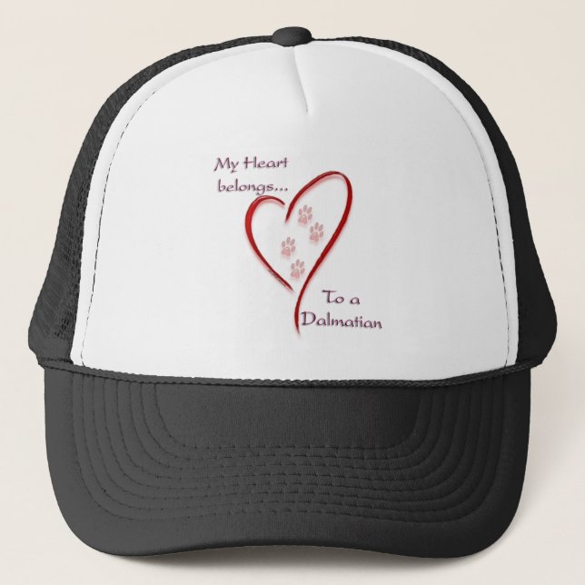 Dalmatian Heart Belongs Trucker Hat (Front)