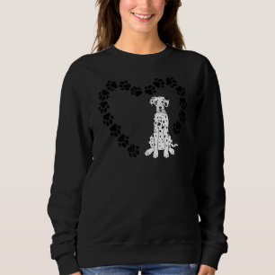 Dalmatian Heart Funny Dalmatian Owner Dog Lover Sweatshirt