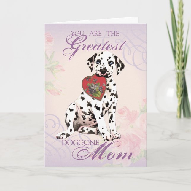 Dalmatian Heart Mum Card (Front)