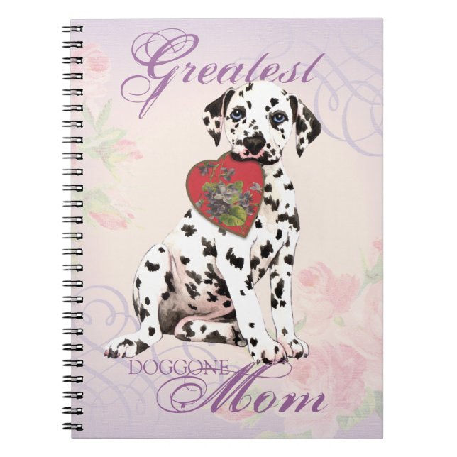 Dalmatian Heart Mum Notebook (Front)