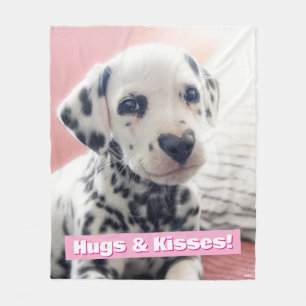 Dalmatian Heart Nose Fleece Blanket