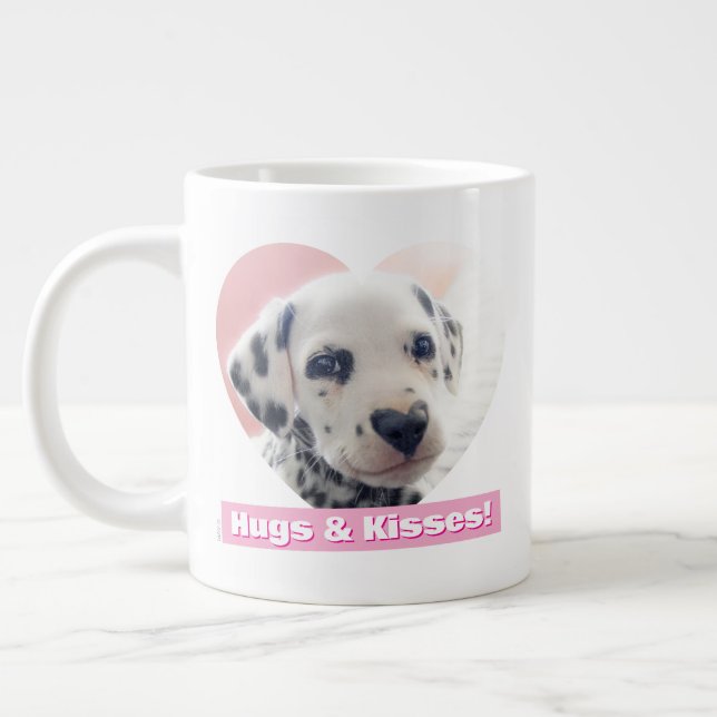 Dalmatian Heart Nose Large Coffee Mug (Left)