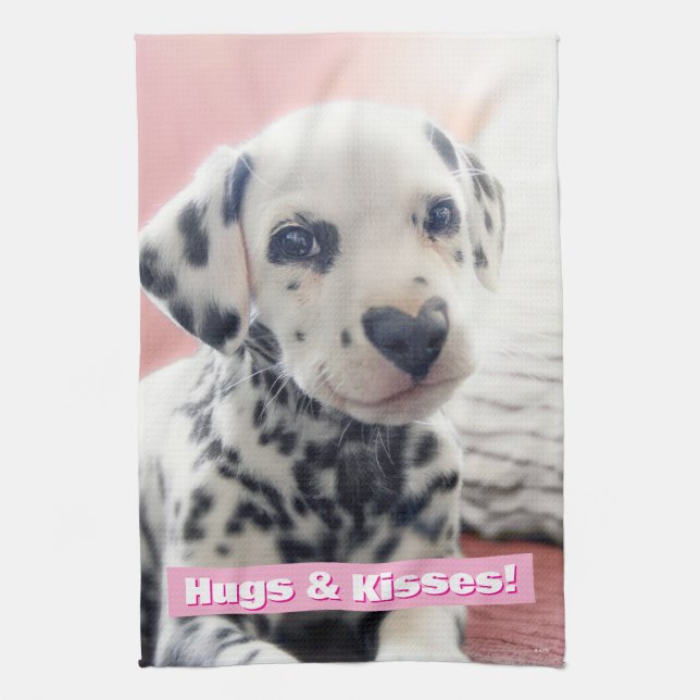 Dalmatian Heart Nose Tea Towel (Vertical)