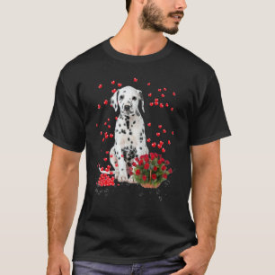 Dalmatian Hearts Balloons And Rose Basket Valentin T-Shirt