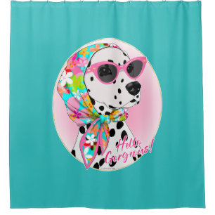 Dalmatian Hello Gorgeous! Shower Curtain
