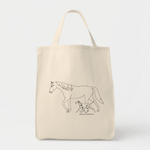Dalmatian & Horse Design Tote Bag