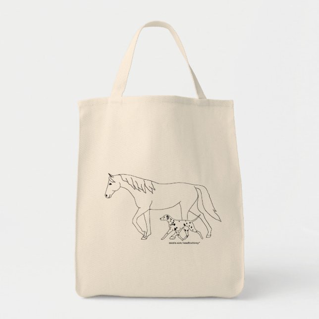 Dalmatian & Horse Design Tote Bag (Front)