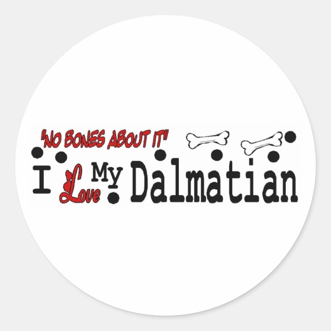 Dalmatian (I Love) Sticker (Front)