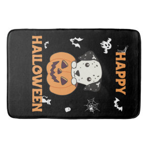 Dalmatian In Pumpkin Sweet Dogs Happy Halloween Ba Bath Mat
