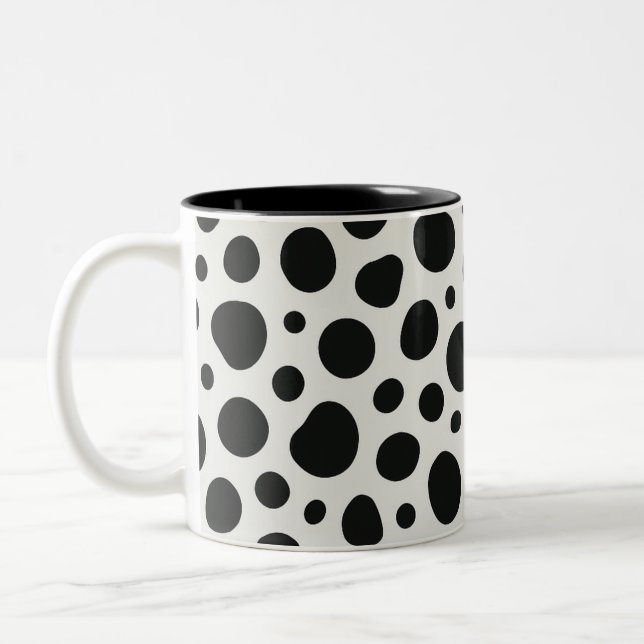Dalmatian Inspired Design Two-Tone Coffee Mug (Left)