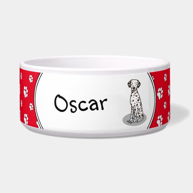 Dalmatian (liver 1) Cute Dog Bowl (Front)